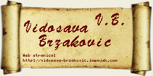 Vidosava Brzaković vizit kartica